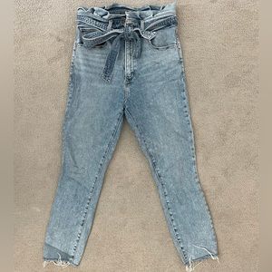 Abercrombie and Fitch skinny crop paper bag waist jeans